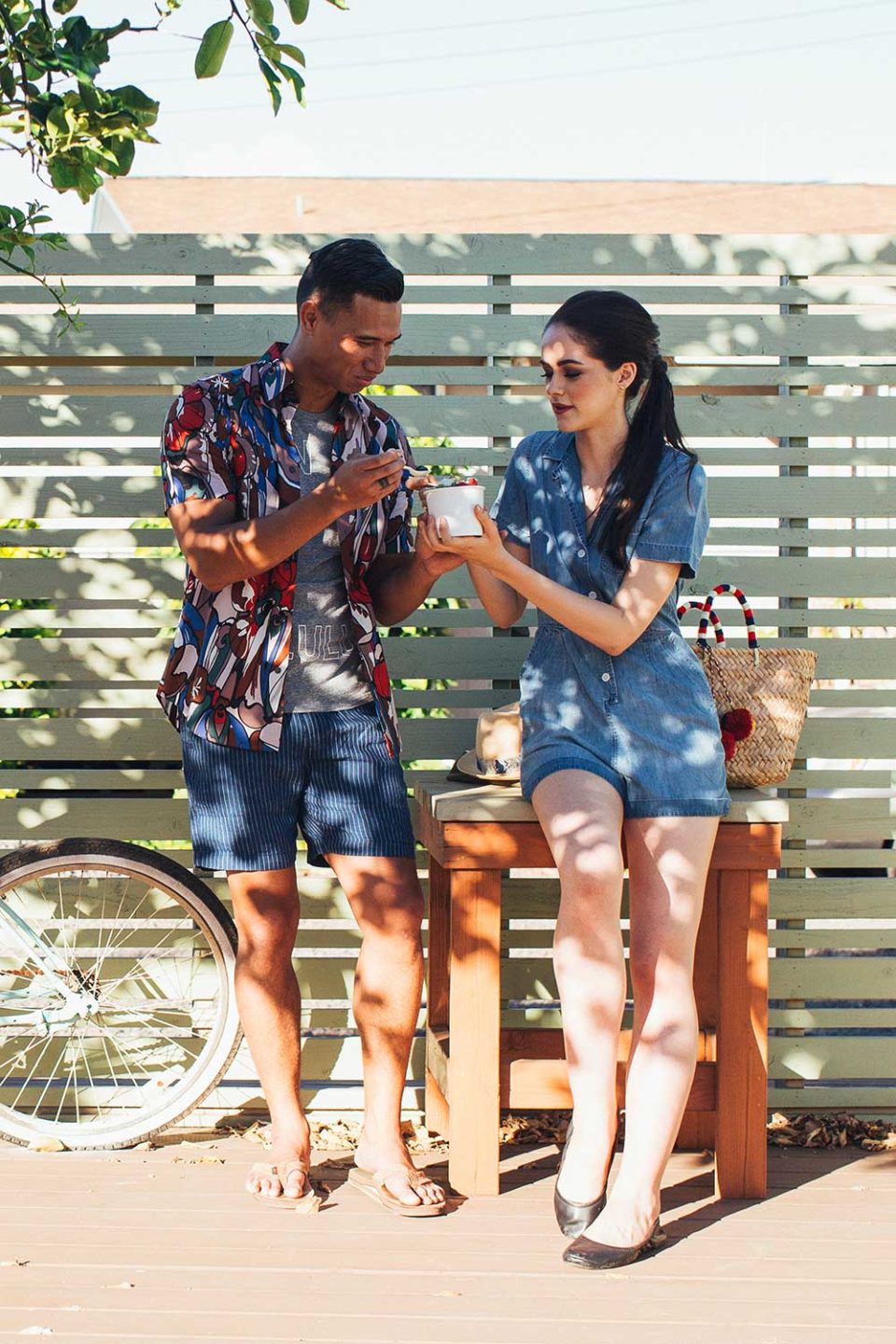 Denim Romper and Marni Shirt
